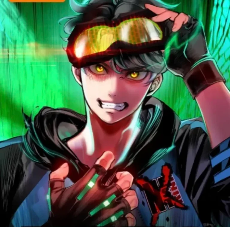Illustration pour la première saison de Jungle Juice, Le personnage principal porte son uniforme et est faché, derrière lui on peut observer une vague image de libellule, l'insecte qu'il utilise.